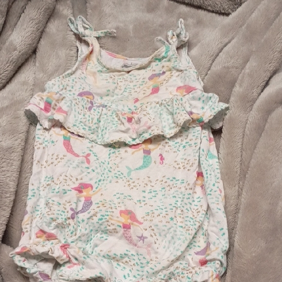 5 For $25 Mermaid Print Baby Romper - Picture 1 of 2